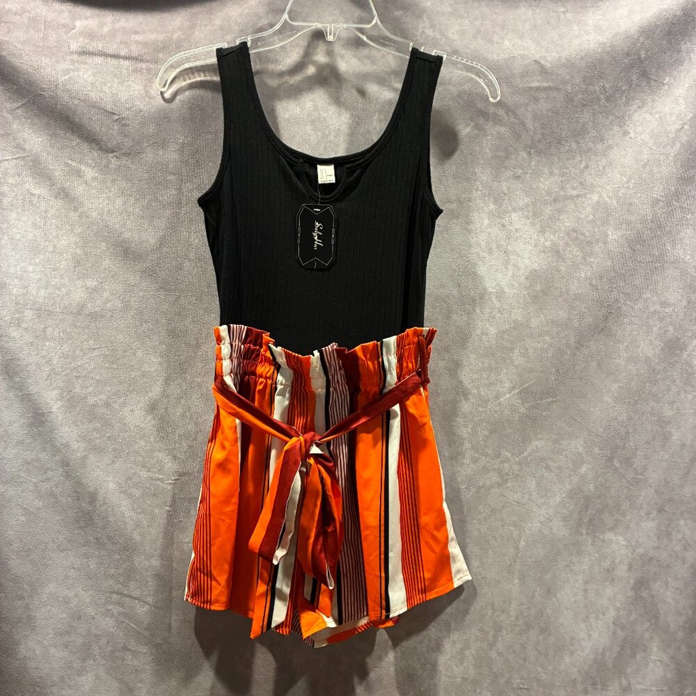 SOLY HUX Belted Tank Romper